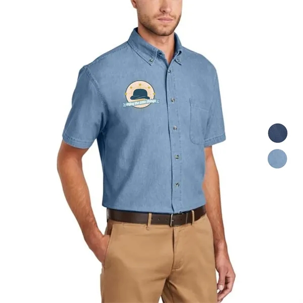 Port & Company - Short Sleeve Value Denim Shirts w/ 6.5 oz. - Port & Company - Short Sleeve Value Denim Shirts w/ 6.5 oz. - Image 0 of 8