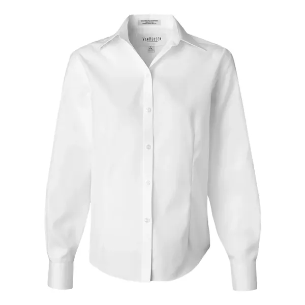 Van Heusen Women's Non-Iron Pinpoint Oxford Shirt - Van Heusen Women's Non-Iron Pinpoint Oxford Shirt - Image 4 of 6