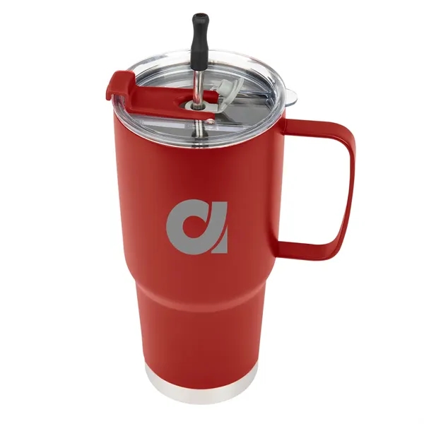 30 Oz. Lisbon Stainless Steel Tumbler With Straw - 30 Oz. Lisbon Stainless Steel Tumbler With Straw - Image 4 of 5