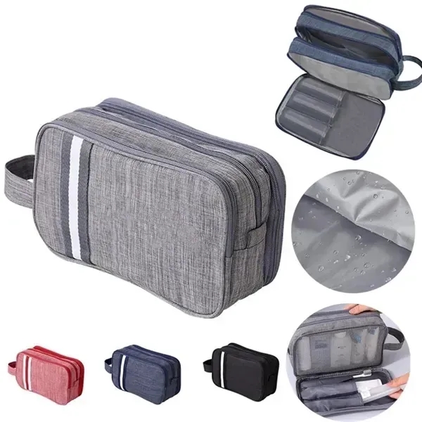 Travel Toiletry Bag Dopp Kit Layered Organizer W/ Handle - Travel Toiletry Bag Dopp Kit Layered Organizer W/ Handle - Image 0 of 4