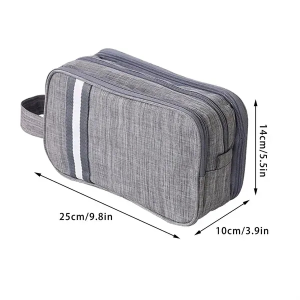 Travel Toiletry Bag Dopp Kit Layered Organizer W/ Handle - Travel Toiletry Bag Dopp Kit Layered Organizer W/ Handle - Image 2 of 4