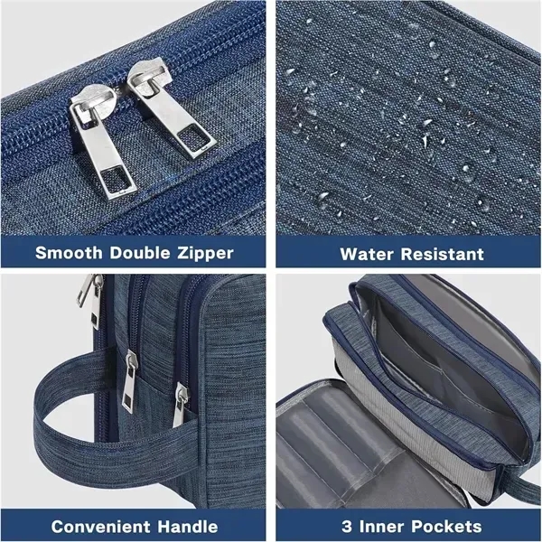 Travel Toiletry Bag Dopp Kit Layered Organizer W/ Handle - Travel Toiletry Bag Dopp Kit Layered Organizer W/ Handle - Image 4 of 4
