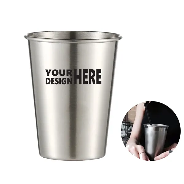 12 oz Stainless Steel Cup Drinking Beer Glass - 12 oz Stainless Steel Cup Drinking Beer Glass - Image 0 of 1