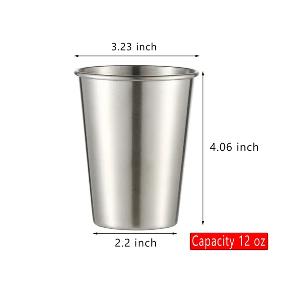 12 oz Stainless Steel Cup Drinking Beer Glass - 12 oz Stainless Steel Cup Drinking Beer Glass - Image 1 of 1