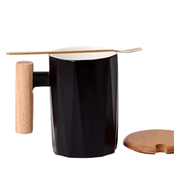Ceramic Mug With Wooden Handle - Ceramic Mug With Wooden Handle - Image 3 of 3