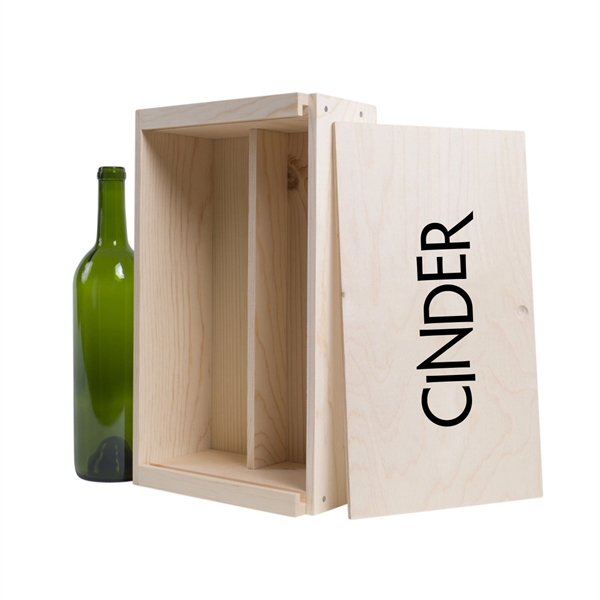 2-Bottle Wood Wine Box - 2-Bottle Wood Wine Box - Image 2 of 6
