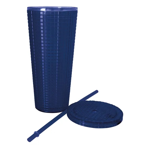 Good Value™ Square-Pattern Double-Wall Tumbler - 23 oz. - Good Value™ Square-Pattern Double-Wall Tumbler - 23 oz. - Image 4 of 10