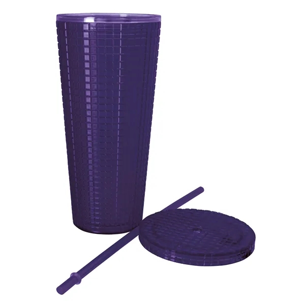 Good Value™ Square-Pattern Double-Wall Tumbler - 23 oz. - Good Value™ Square-Pattern Double-Wall Tumbler - 23 oz. - Image 7 of 10