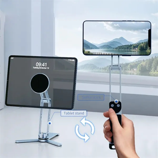 Foldable Extendable Adjustable Phone And Tablet Stand - Foldable Extendable Adjustable Phone And Tablet Stand - Image 2 of 4