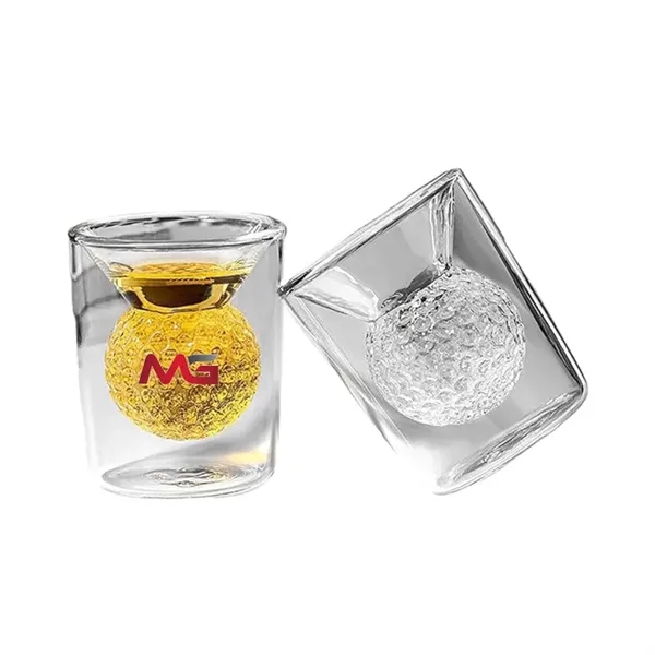 Double Walled 3D Golf Whiskey Glass - Double Walled 3D Golf Whiskey Glass - Image 0 of 4