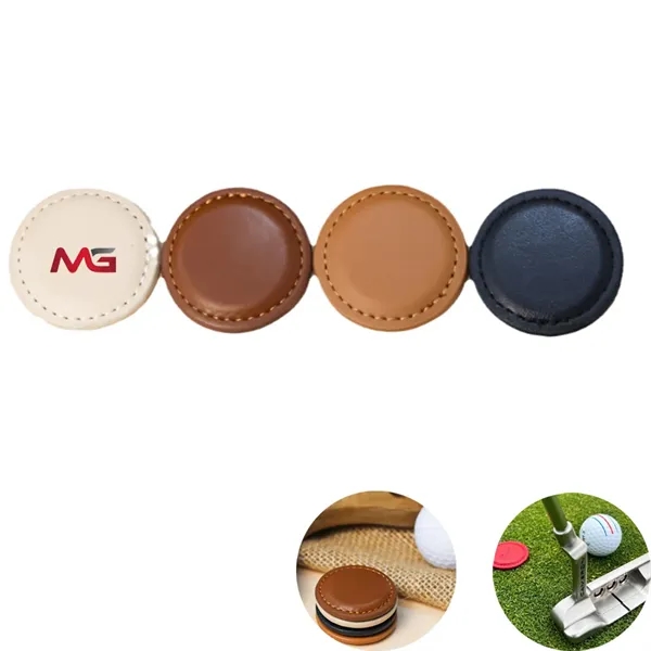 Leather Magnetic Golf Ball Label - Leather Magnetic Golf Ball Label - Image 0 of 4