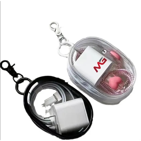 Transparent Travel Cable Organizer Pouch - Transparent Travel Cable Organizer Pouch - Image 0 of 4