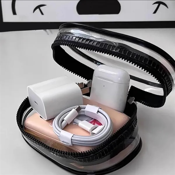 Transparent Travel Cable Organizer Pouch - Transparent Travel Cable Organizer Pouch - Image 3 of 4