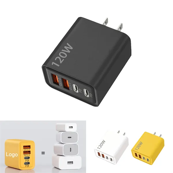 120W USB C 4-Port Fast Charging Block - 120W USB C 4-Port Fast Charging Block - Image 0 of 6