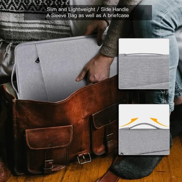 Zippered Shockproof Waterproof Dual-Layer Laptop Pouch Bag - Zippered Shockproof Waterproof Dual-Layer Laptop Pouch Bag - Image 3 of 9