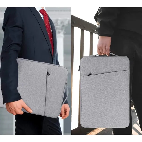 Zippered Shockproof Waterproof Dual-Layer Laptop Pouch Bag - Zippered Shockproof Waterproof Dual-Layer Laptop Pouch Bag - Image 7 of 9
