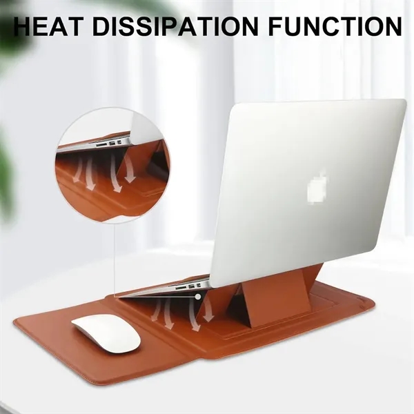 Folding Magnetic Cooling Stand Laptop Sleeve Bag Mouse Pad - Folding Magnetic Cooling Stand Laptop Sleeve Bag Mouse Pad - Image 1 of 10