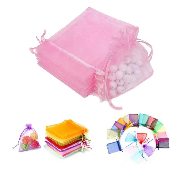 Custom Sheer Organza Wedding & Jewelry Gift Bags - Custom Sheer Organza Wedding & Jewelry Gift Bags - Image 1 of 9