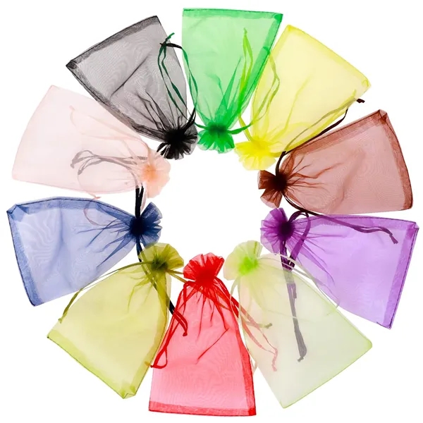Custom Sheer Organza Wedding & Jewelry Gift Bags - Custom Sheer Organza Wedding & Jewelry Gift Bags - Image 5 of 9