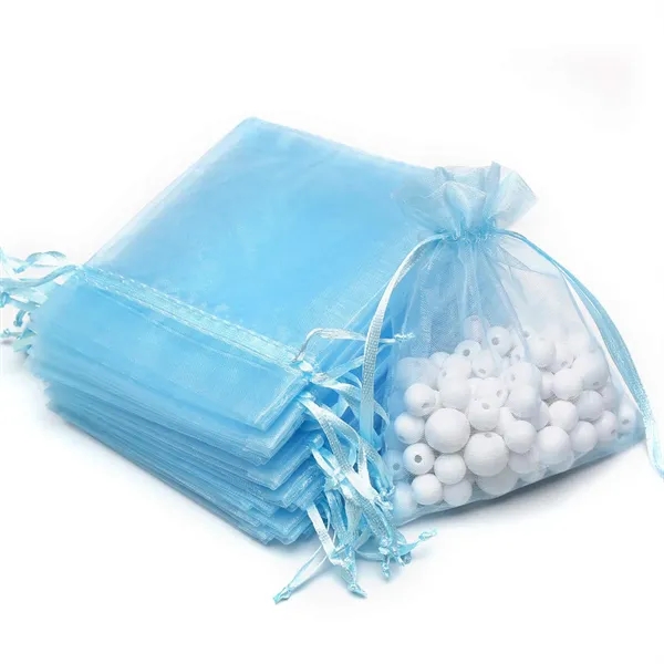Custom Sheer Organza Wedding & Jewelry Gift Bags - Custom Sheer Organza Wedding & Jewelry Gift Bags - Image 6 of 9