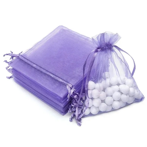Custom Sheer Organza Wedding & Jewelry Gift Bags - Custom Sheer Organza Wedding & Jewelry Gift Bags - Image 7 of 9