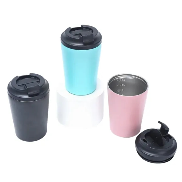 12 oz Stainless Steel Insulated Coffee Tumbler with Marks - 12 oz Stainless Steel Insulated Coffee Tumbler with Marks - Image 14 of 16