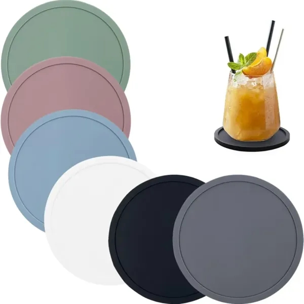 Round Silicone Heat Insulation Coaster Jar/Lid Opener Pad - Round Silicone Heat Insulation Coaster Jar/Lid Opener Pad - Image 1 of 9