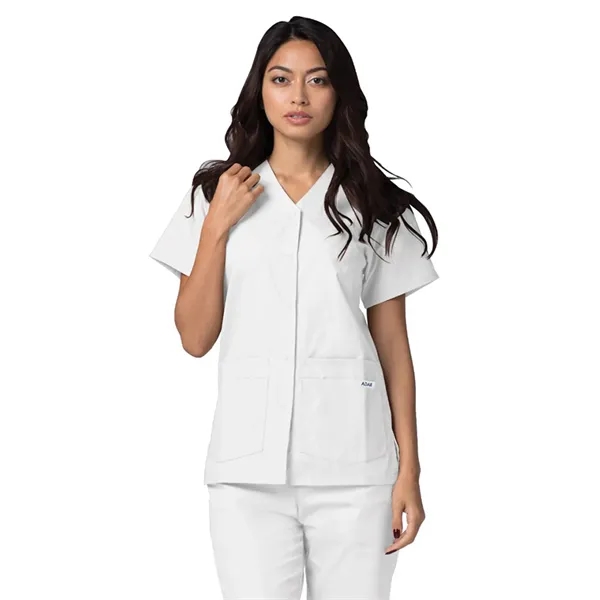 Adar - Universal - Women's Double Pocket Snap Front Top - Adar - Universal - Women's Double Pocket Snap Front Top - Image 11 of 11