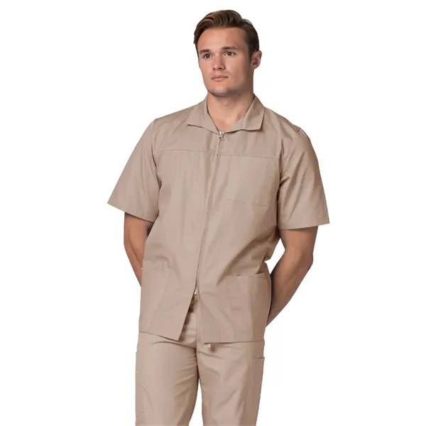 Adar - Universal - Men's Zippered Short Sleeve Jacket - Adar - Universal - Men's Zippered Short Sleeve Jacket - Image 7 of 12