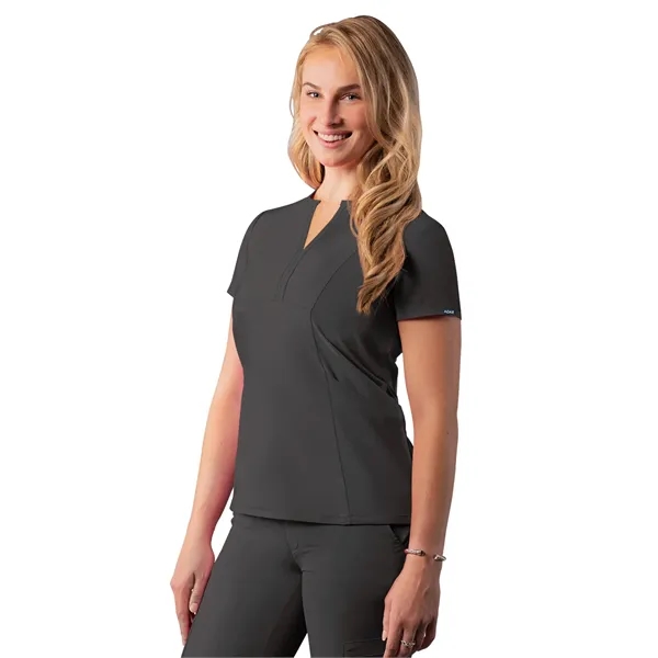 Adar - Addition - Women's Notched V-Neck Top - Adar - Addition - Women's Notched V-Neck Top - Image 3 of 7