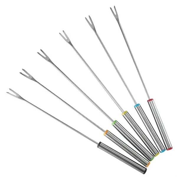 Stainless Steel Forks Fondue Sticks for Roast Meat Dessert - Stainless Steel Forks Fondue Sticks for Roast Meat Dessert - Image 0 of 8
