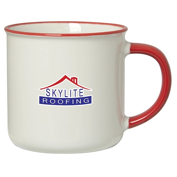 SPRING 350 ML. (12 OZ.) MUG WITH COLOURED RIM/HANDLE - SPRING 350 ML. (12 OZ.) MUG WITH COLOURED RIM/HANDLE - Image 1 of 2