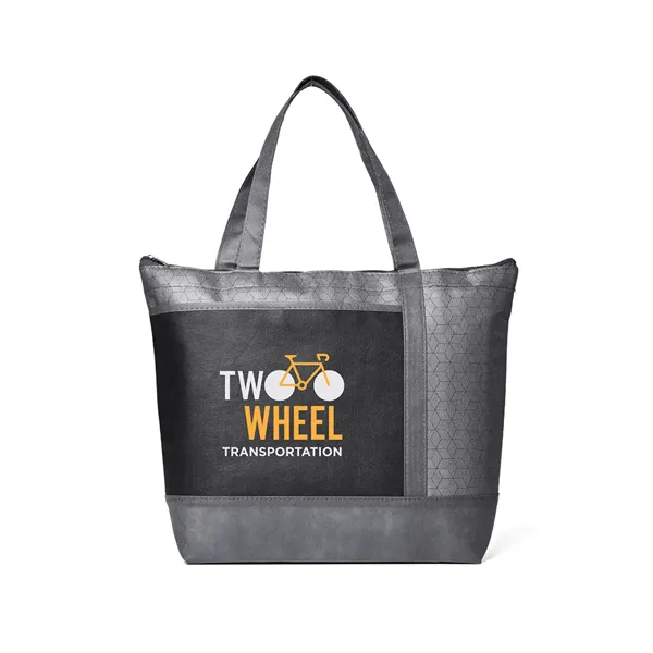 Hexagon Pattern Non-Woven Cooler Tote Bag - Hexagon Pattern Non-Woven Cooler Tote Bag - Image 1 of 4