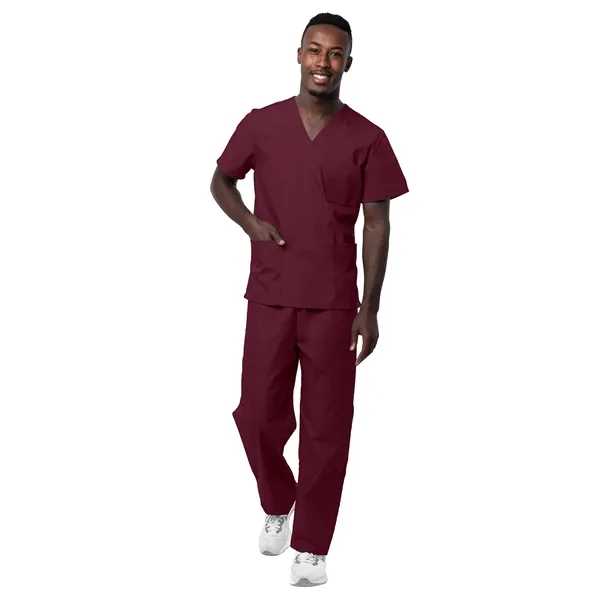 Adar - Sivvan - Unisex V-Neck Top Drawstring Pant Scrub Set - Adar - Sivvan - Unisex V-Neck Top Drawstring Pant Scrub Set - Image 3 of 29