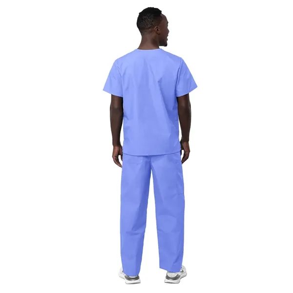 Adar - Sivvan - Unisex V-Neck Top Drawstring Pant Scrub Set - Adar - Sivvan - Unisex V-Neck Top Drawstring Pant Scrub Set - Image 6 of 29