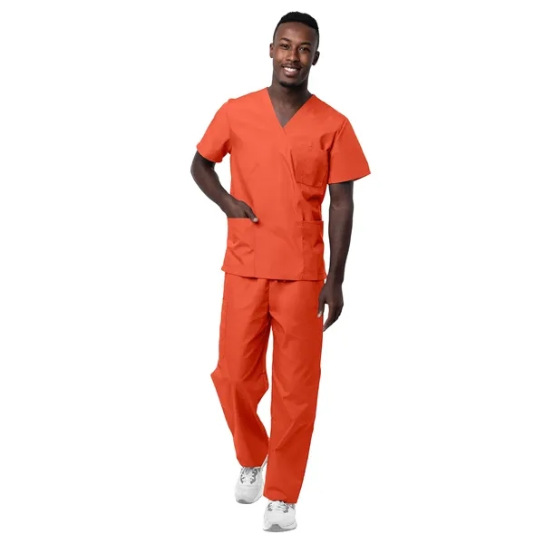 Adar - Sivvan - Unisex V-Neck Top Drawstring Pant Scrub Set - Adar - Sivvan - Unisex V-Neck Top Drawstring Pant Scrub Set - Image 17 of 29