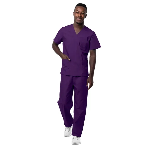 Adar - Sivvan - Unisex V-Neck Top Drawstring Pant Scrub Set - Adar - Sivvan - Unisex V-Neck Top Drawstring Pant Scrub Set - Image 21 of 29