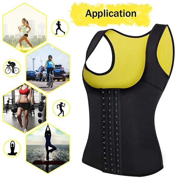 Custom Women's Neoprene Slimming Tank Top for Workout - Custom Women's Neoprene Slimming Tank Top for Workout - Image 2 of 4