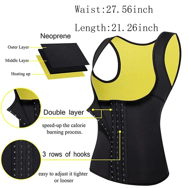 Custom Women's Neoprene Slimming Tank Top for Workout - Custom Women's Neoprene Slimming Tank Top for Workout - Image 3 of 4