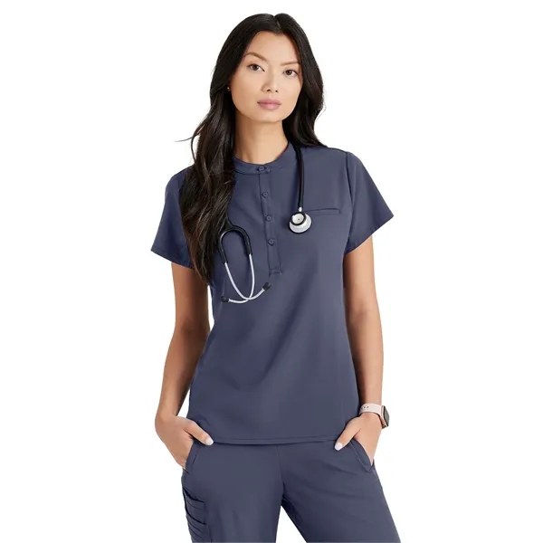 Barco Unify - Women's One-Pocket Henley Style Mission Scr... - Barco Unify - Women's One-Pocket Henley Style Mission Scr... - Image 11 of 13