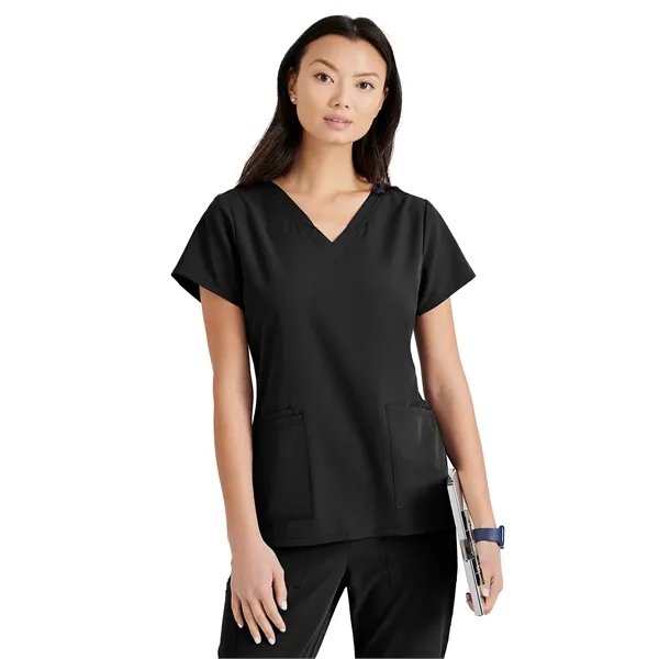 Barco Unify - Women's Four-Pocket V-Neck Purpose Scrub Top - Barco Unify - Women's Four-Pocket V-Neck Purpose Scrub Top - Image 3 of 13