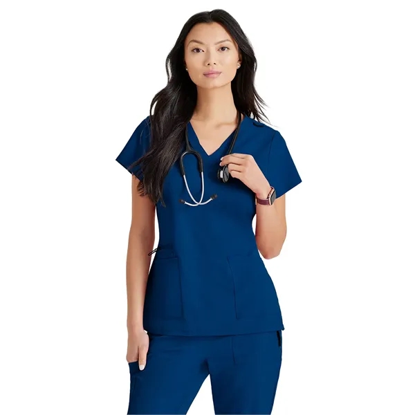 Barco Unify - Women's Four-Pocket V-Neck Purpose Scrub Top - Barco Unify - Women's Four-Pocket V-Neck Purpose Scrub Top - Image 5 of 13