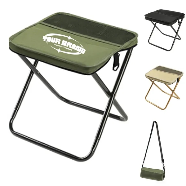 Outdoor Zipper Pack Camping Chair Foldable Backpack Stool - Outdoor Zipper Pack Camping Chair Foldable Backpack Stool - Image 0 of 5