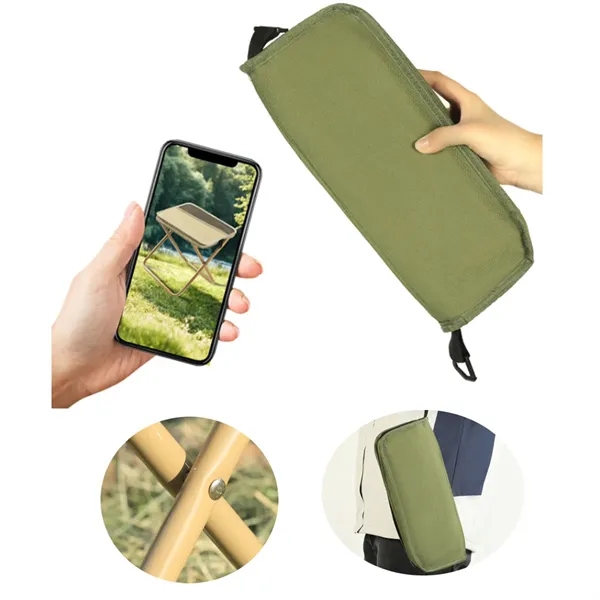 Outdoor Zipper Pack Camping Chair Foldable Backpack Stool - Outdoor Zipper Pack Camping Chair Foldable Backpack Stool - Image 3 of 5