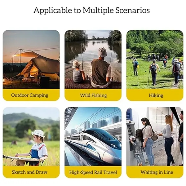 Outdoor Zipper Pack Camping Chair Foldable Backpack Stool - Outdoor Zipper Pack Camping Chair Foldable Backpack Stool - Image 4 of 5