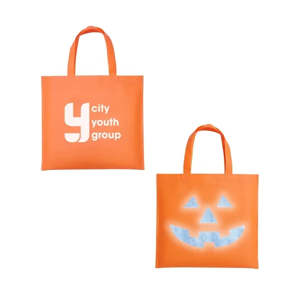 Halloween Pumpkin Reflective Tote Bag - Halloween Pumpkin Reflective Tote Bag - Image 2 of 2