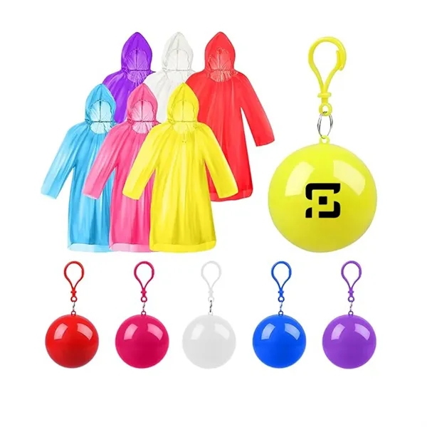 Portable Disposable Emergency Raincoats Ball - Portable Disposable Emergency Raincoats Ball - Image 1 of 3
