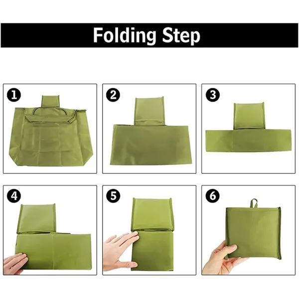 Large Waterproof Reusable Foldable Shopping Bag - Large Waterproof Reusable Foldable Shopping Bag - Image 3 of 8