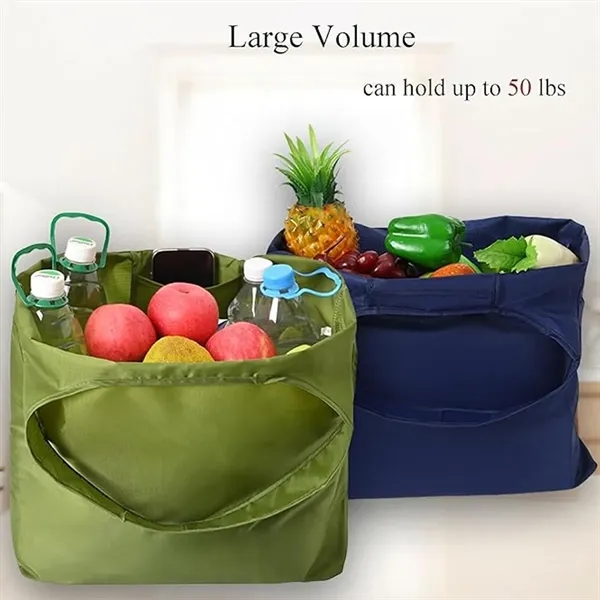 Large Waterproof Reusable Foldable Shopping Bag - Large Waterproof Reusable Foldable Shopping Bag - Image 4 of 8
