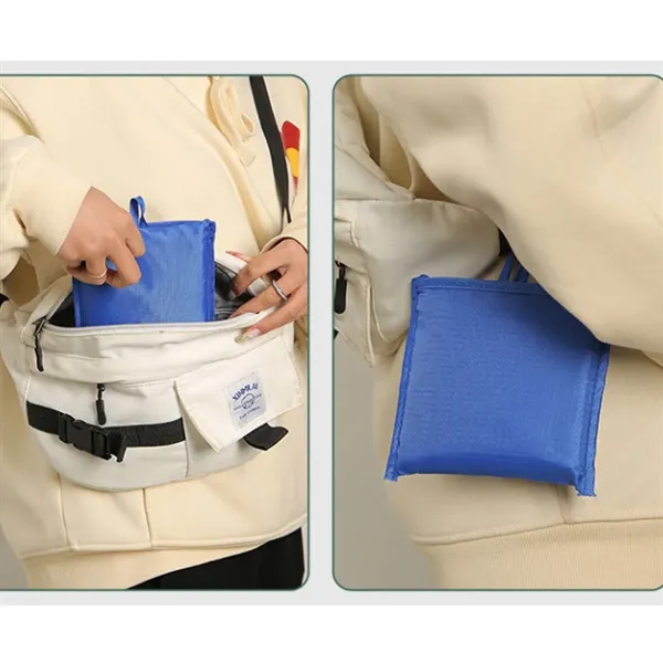 Large Waterproof Reusable Foldable Shopping Bag - Large Waterproof Reusable Foldable Shopping Bag - Image 6 of 8